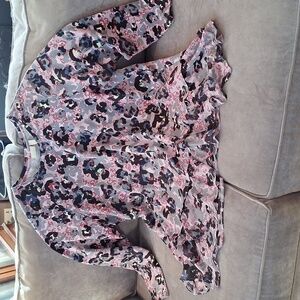 LOGO LOUNGE by Lori Goldstein French Terry Tunic with Sheer Hem